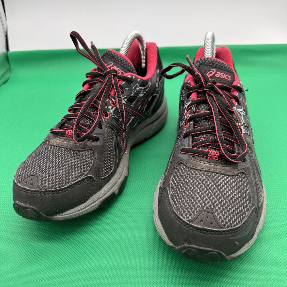 ASICS Gel-Venture 6 Women's 8 Trail Running Shoes Charcoal Grey Pink T7G6N